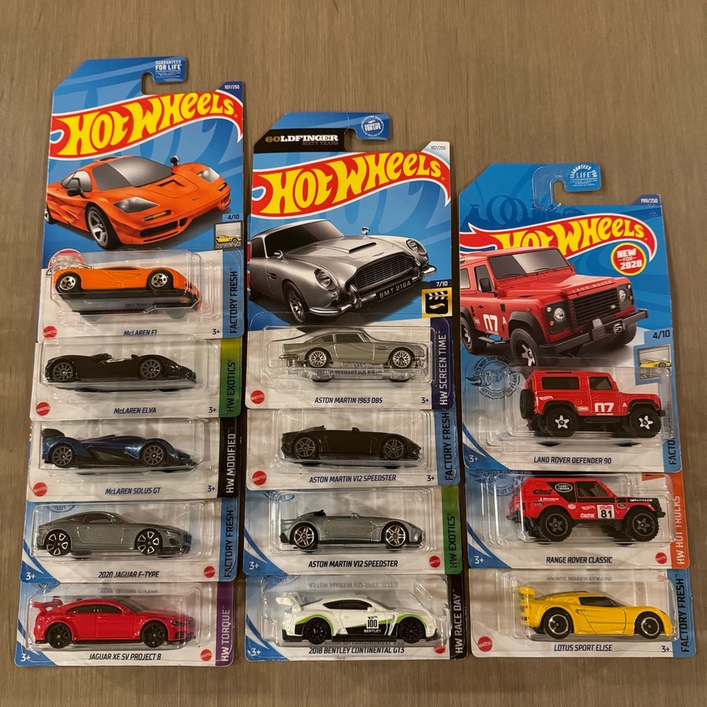 Hot Wheels Die-Cast British Car Collection